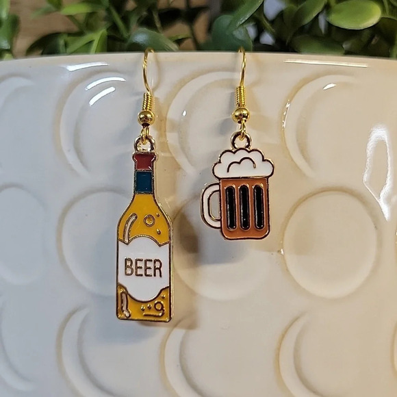 Beer Drop Earrings - Picture 1 of 6